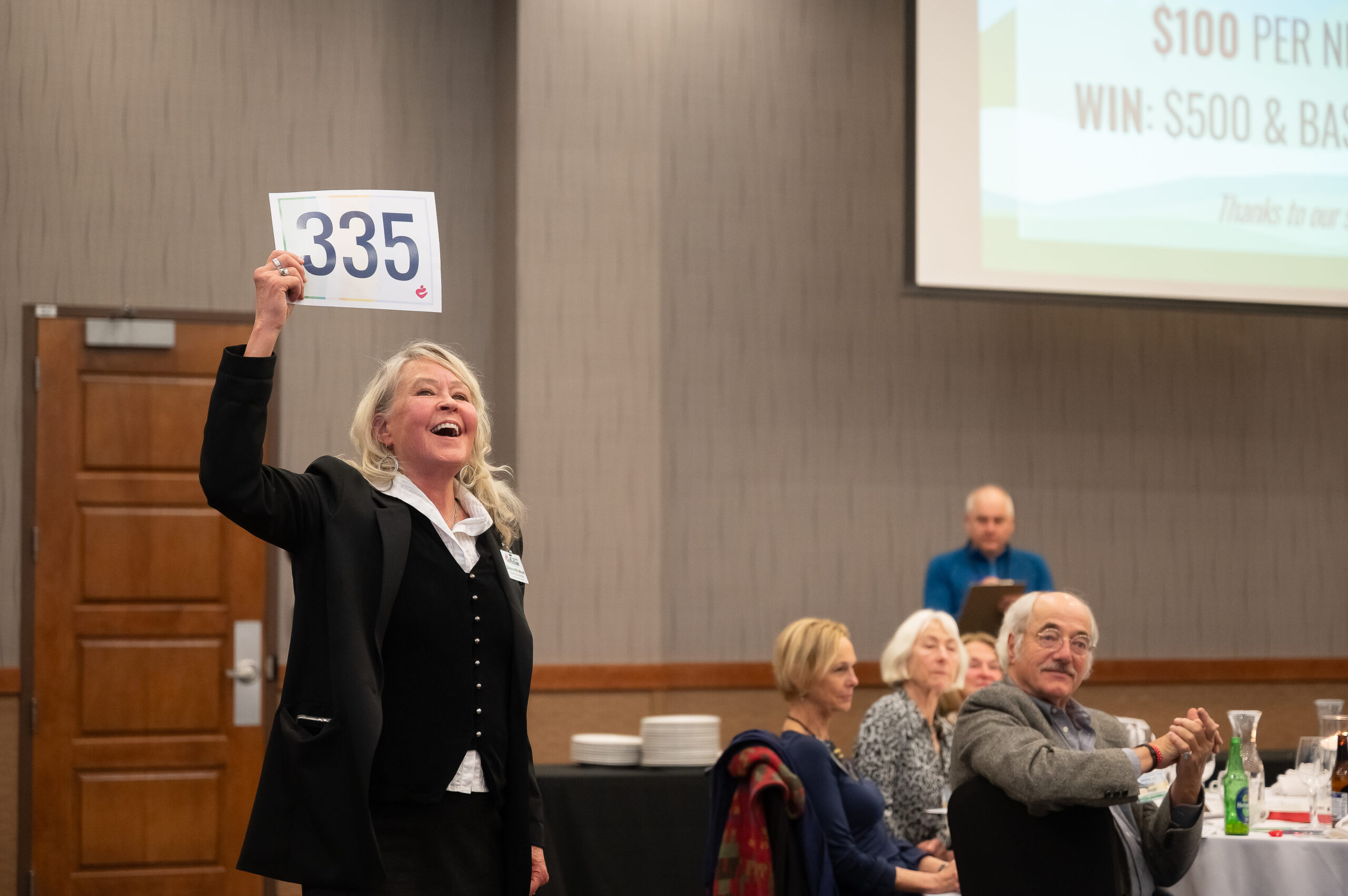 Darlene M. (raise the paddle)